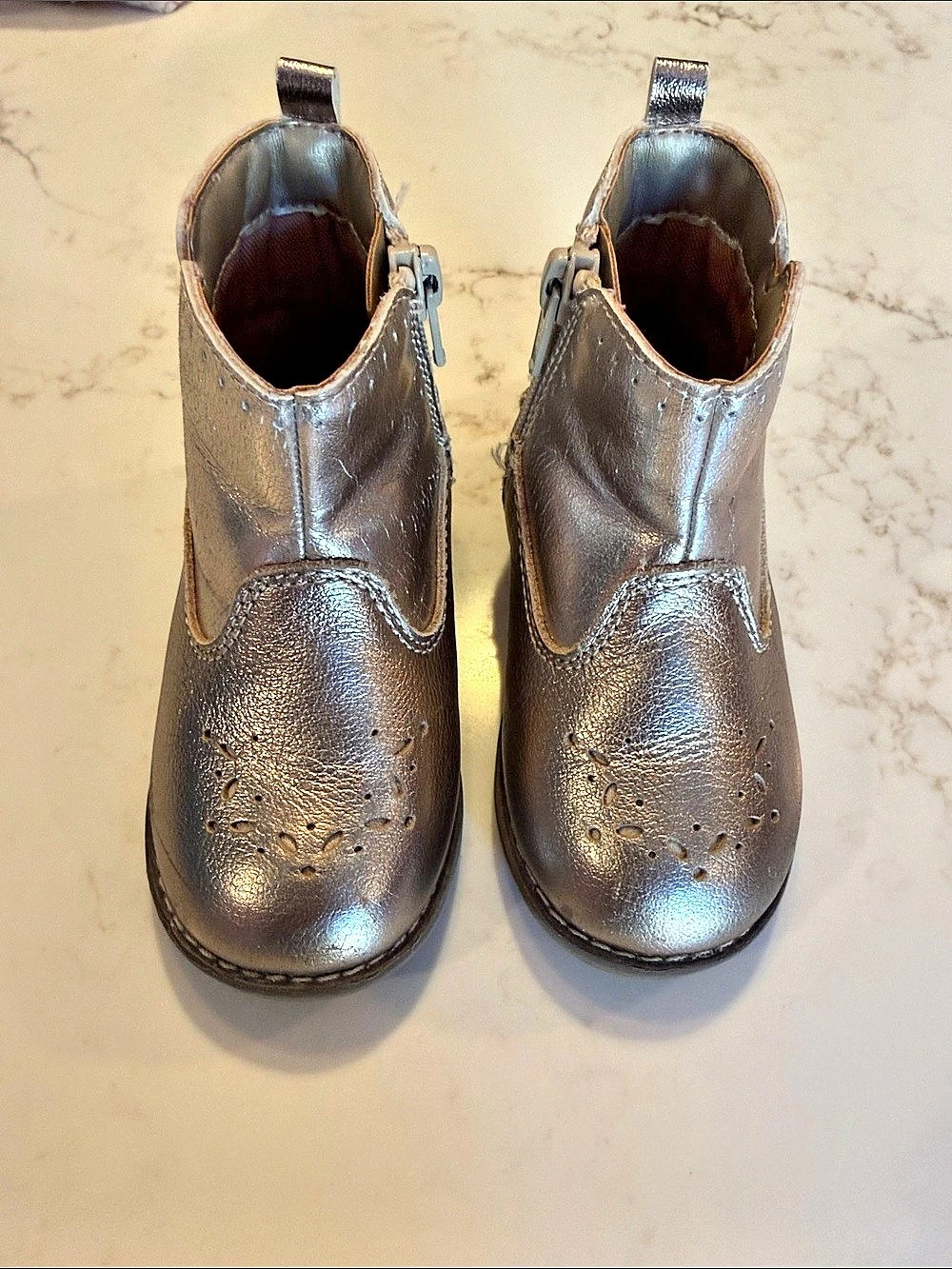 Stride Rite SR Stella Metallic Gold Ankle Boots toddler size US 5.5